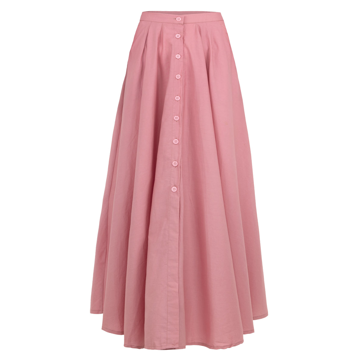 ARUM Pleated Maxi Skirt in Blush Pink