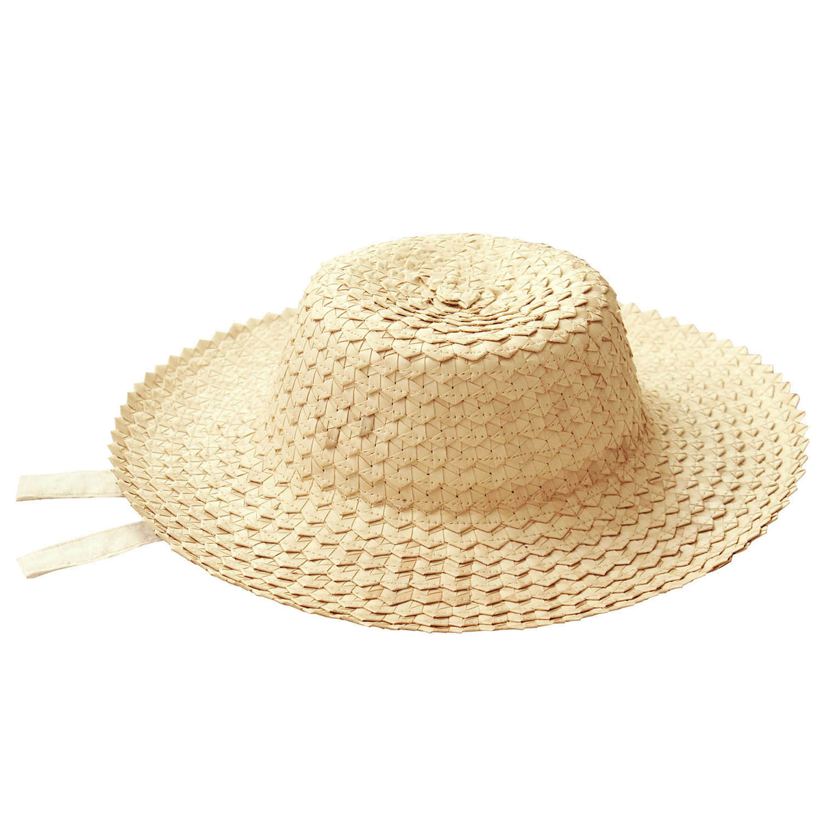 CELESTE Woven Straw Hat In Natural Beige
