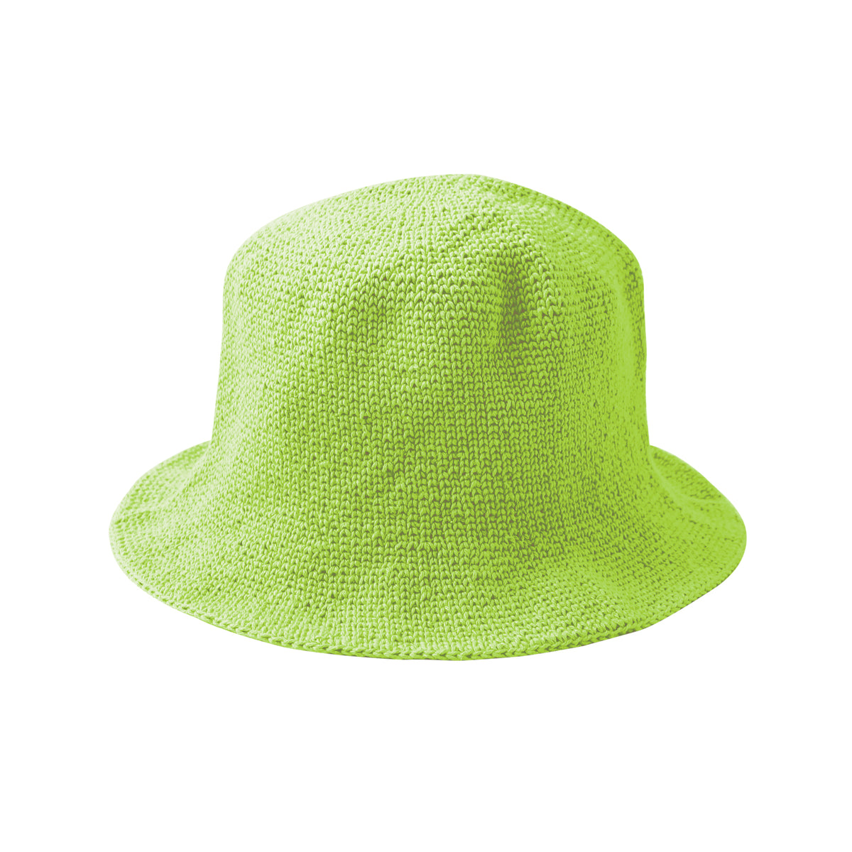 Florette Crochet Bucket Clochet hat in Lime Green. Soft and shapeable crochet bucket hat meticulously made by artisans in the villages of Bali. This hat feels airy for summer days and offers irreplaceable comfort at any season of the year.