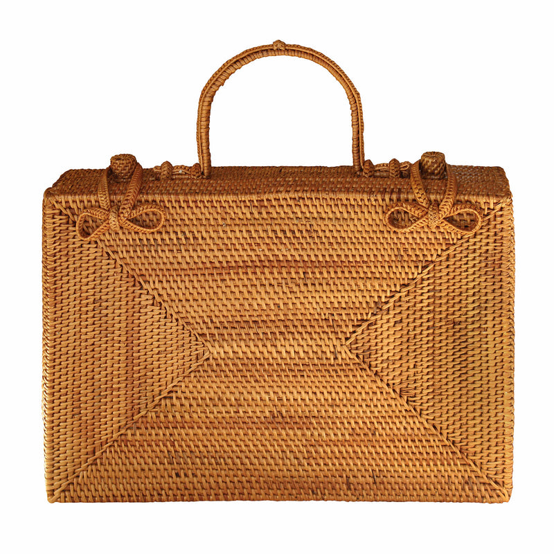 RAHAYU Atta Rattan Bag In Mocca Brown