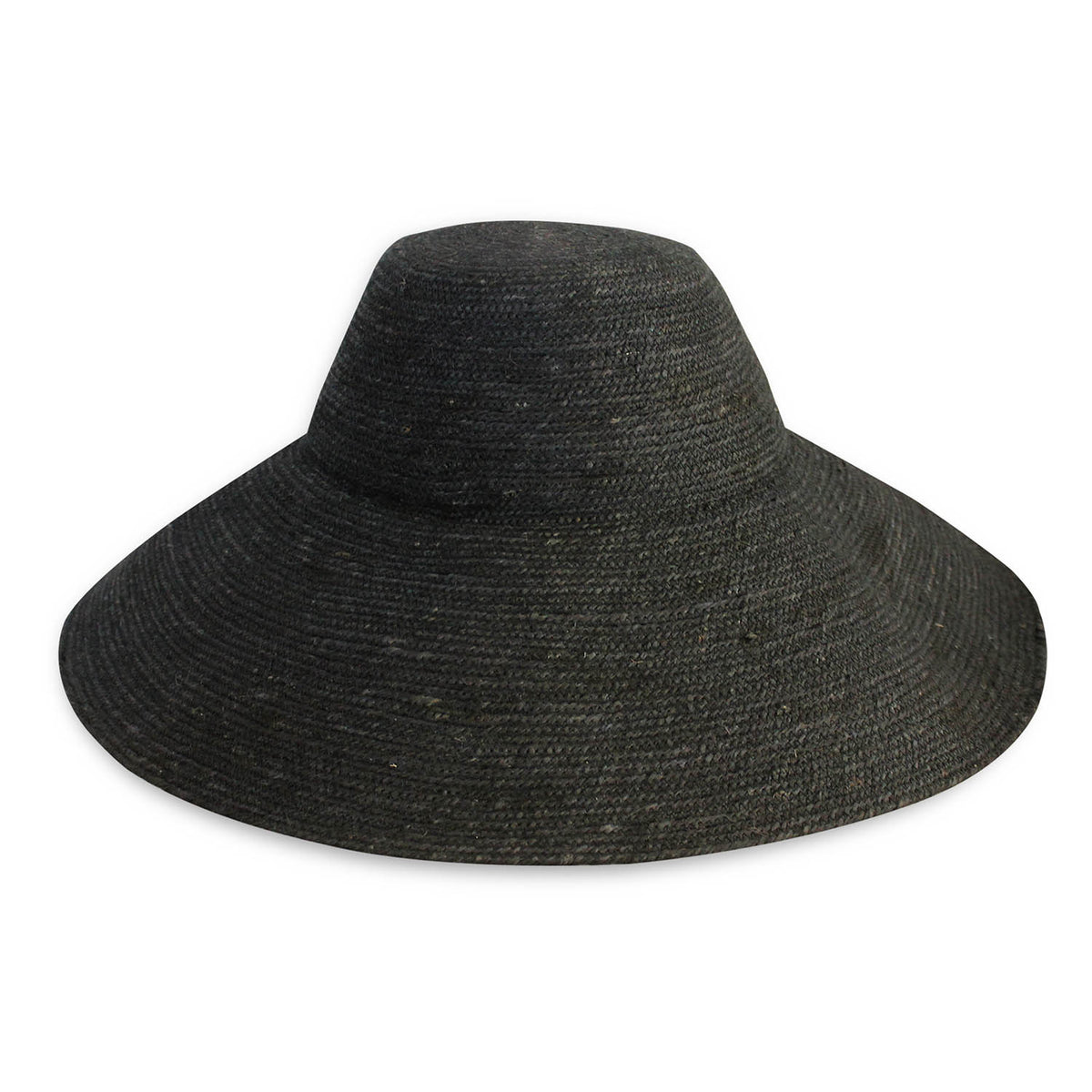 RIRI Jute Handwoven Straw Hat In Black