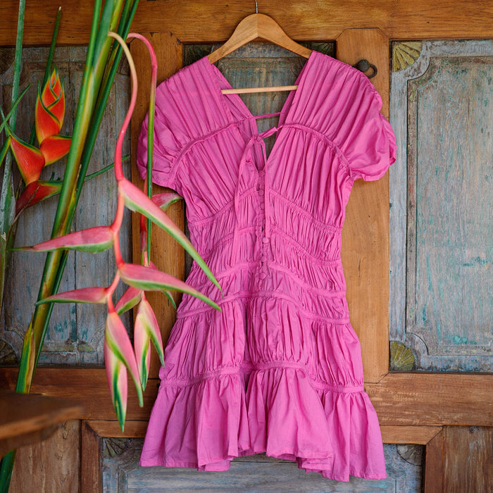 SRIKANDI Ruffle Dress In Pink