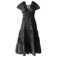 SRIKANDI Ruffle Maxi Dress In Black