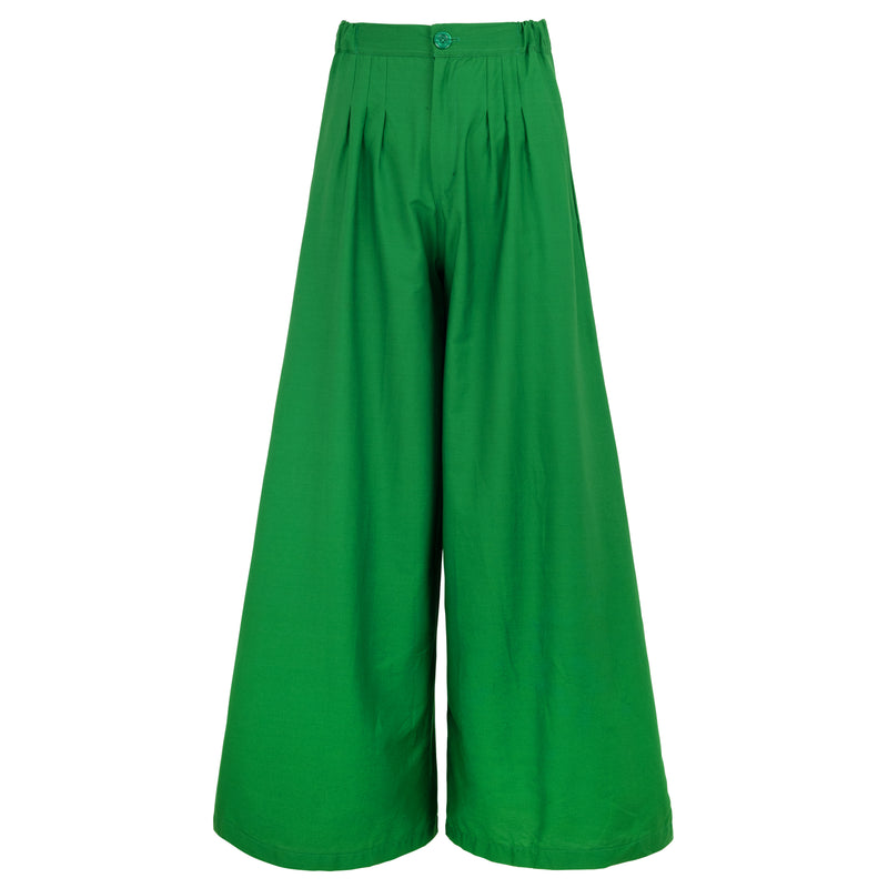 TAYLOR Wide-leg Palazzo Pants in Kelly Green