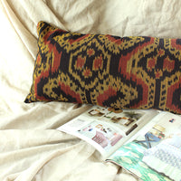 Tropical Handwoven Decorative Lumbar Pillow Cover "Java Tribe"