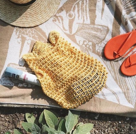 Kama Wooden Beads Crochet Bag in Pale Yellow - Macrame Anthropologie Bag