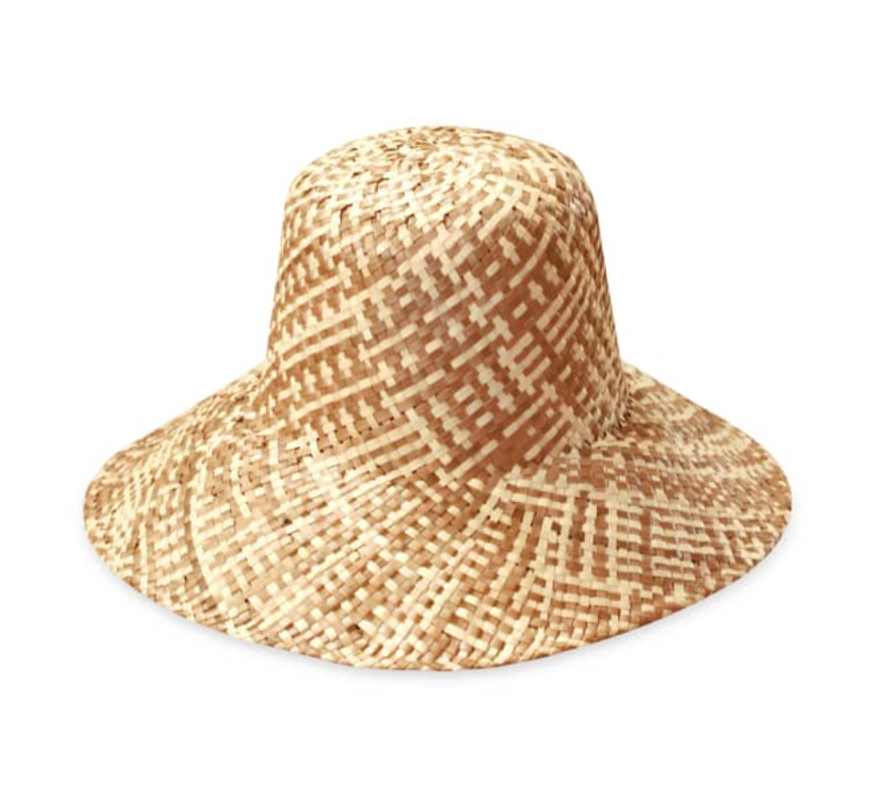 Chapeau de paille de pêcheur Bornéo, en beige