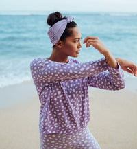 Arnoldi Organic Cotton Polka dot sweatshirt in Periwinkle Purple